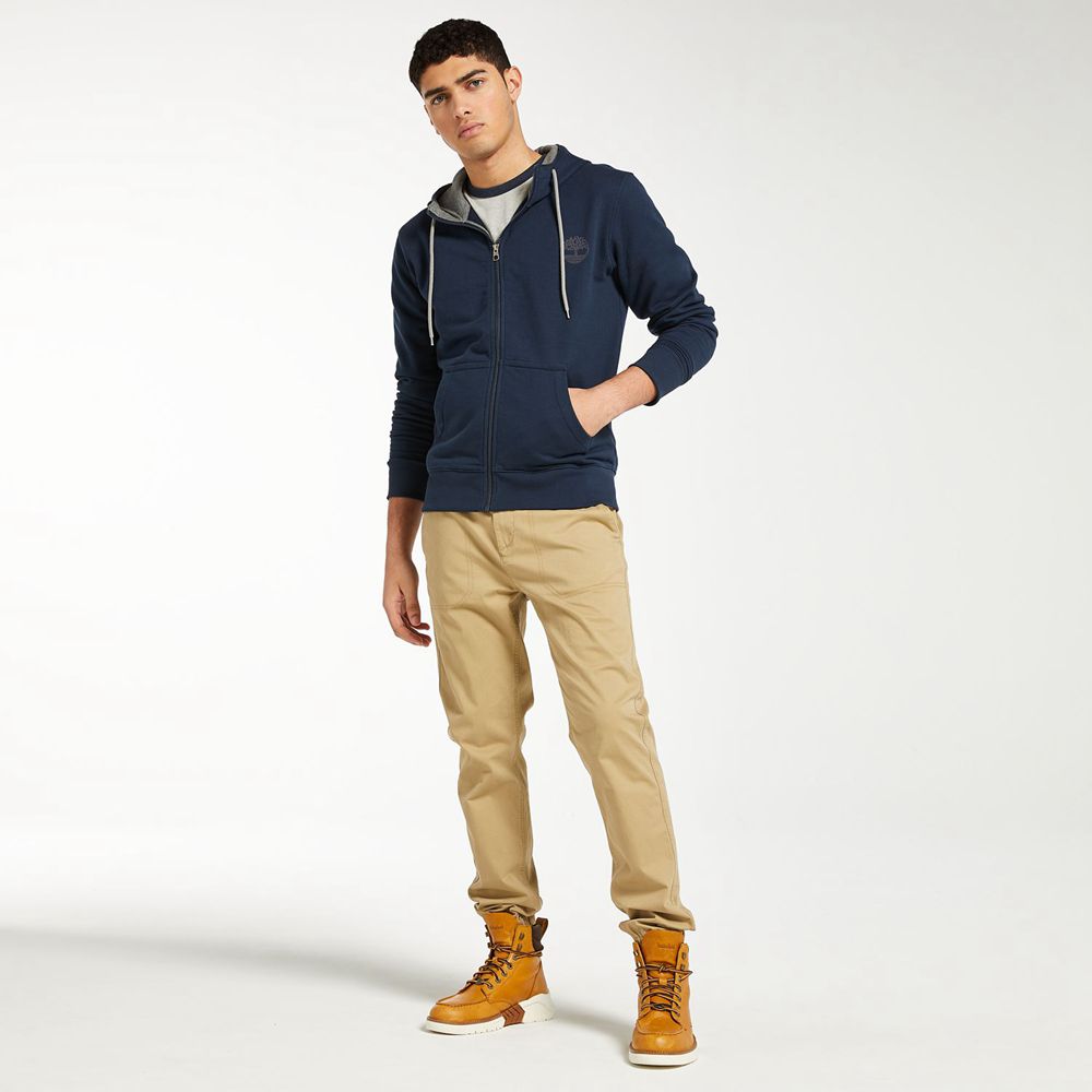 Sudadera Timberland Hombre Tbl® Full-Zip Logo Azul Marino - Chile QUF-214307